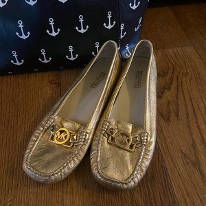 Gold Michael Kors flats